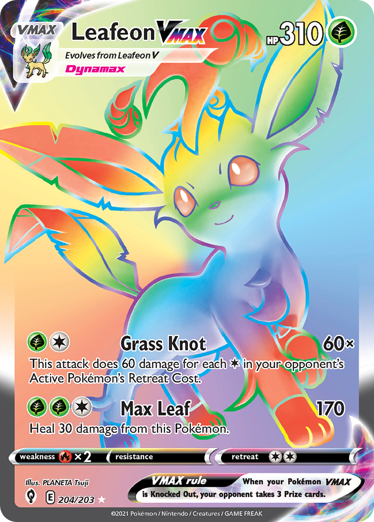 Evolving Skies Leafeon VMAX #204/203